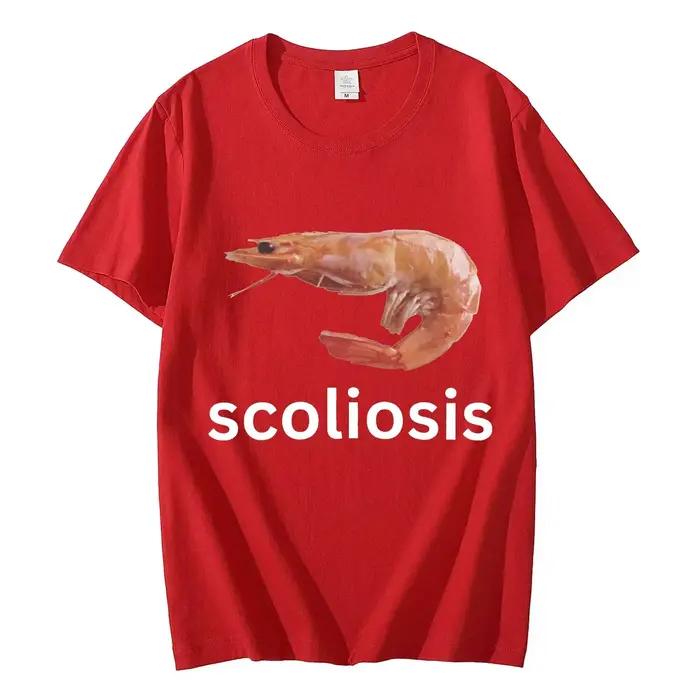 Scoliose-T-shirt à manches courtes unisexe, décontracté et humoristique, à la mode, streetwear pour
