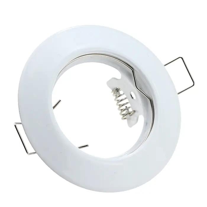 Cadre de projecteur LED encastré, 10 pièces, Nickel satiné, blanc, noir, combinaison de montage chro