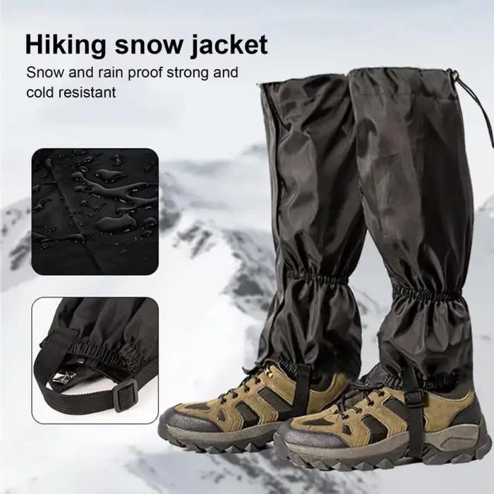 Guêtres de randonnée imperméables et réglables pour activités de plein air