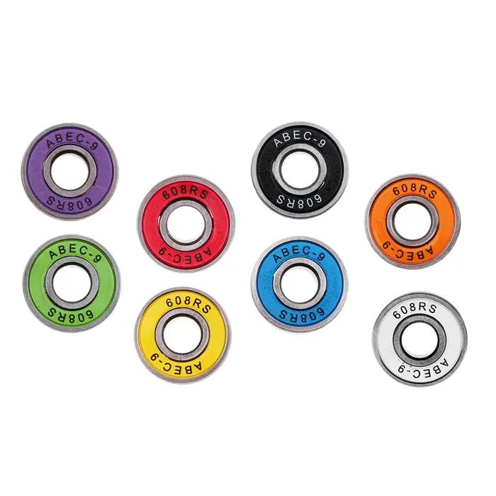 8 pièces/ensemble Roulements Abec 9 haute vitesse 608RS double face anti-poussière 8 mm pour skateboard