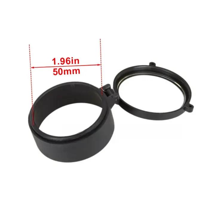 Couvercle d'objectif de portée de fusil transparent pour chasse calibre 30mm-69mm avec vue tactique rabattable et ouverture rapide pour protéger les lunettes de chasse