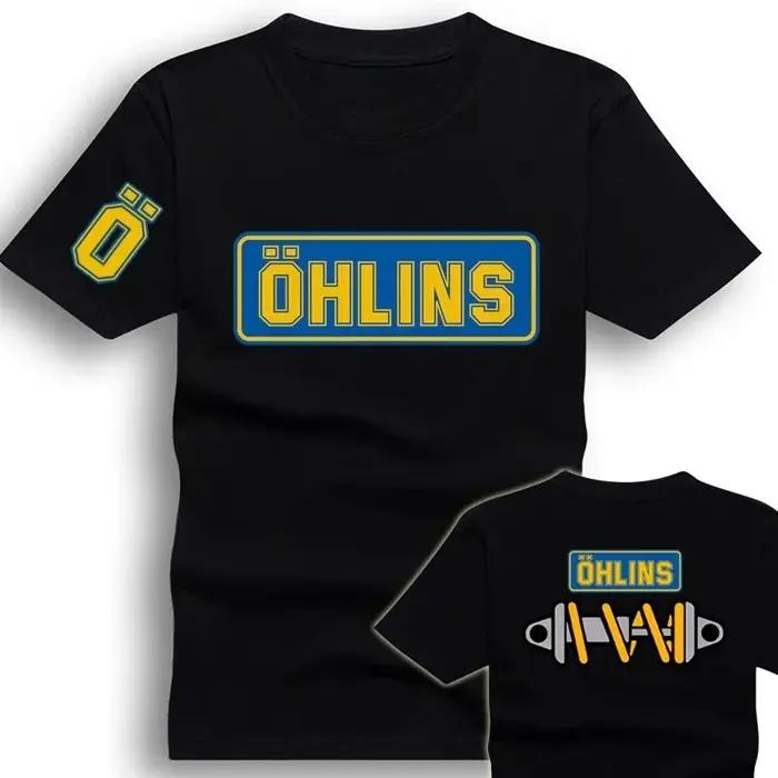 Desktop_Amazing t-shirts hommes Ohlins Suspension de choc voiture moto Sport course t-shirt été déco