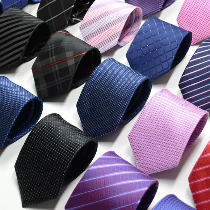 67 Styles hommes cravates couleur unie rayure fleur florale 7-8 cm Jacquard cravate accessoires usag