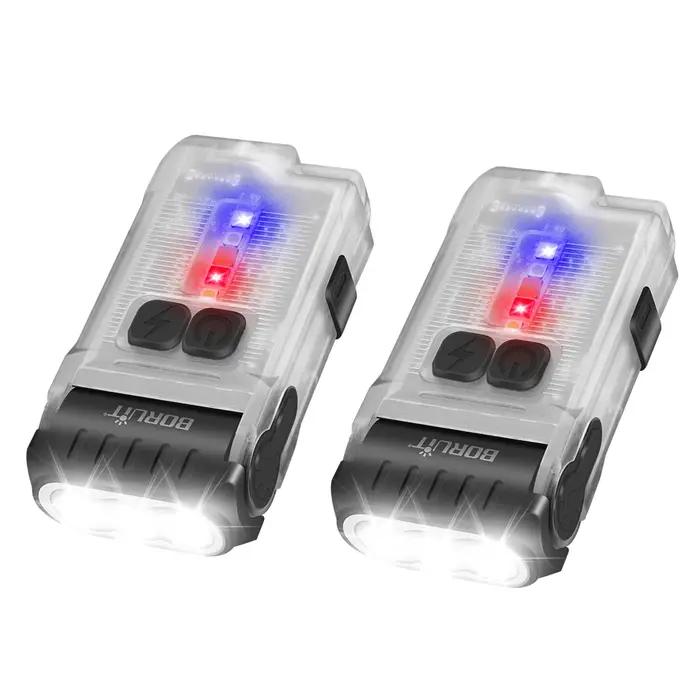 BORUiT V15 1200LM porte-clés LED lampe de poche EDC type-c