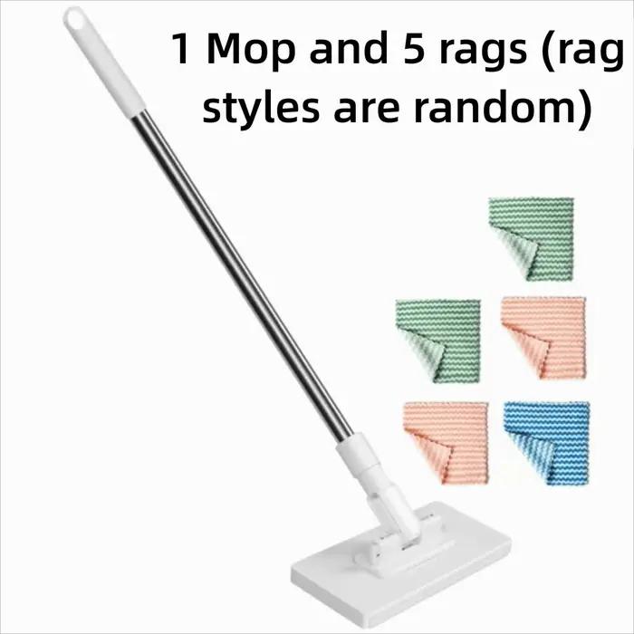 Nouveau avec 3 chiffons réutilisables vadrouille mains libres 360 ° Serpillères anti-poussière à tête rotative