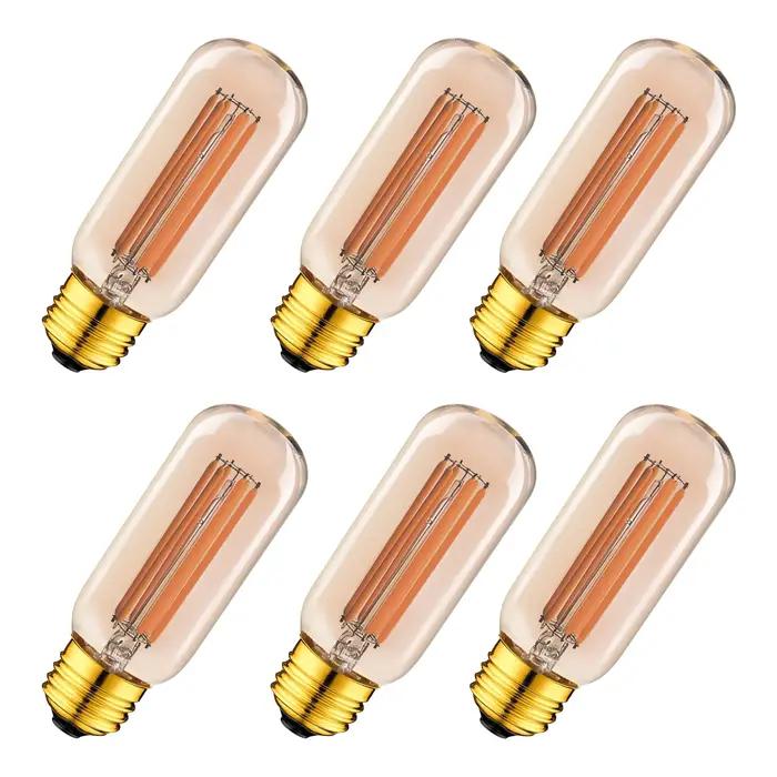 Ampoule Tubulaire à Filament Jaune Chaud pour Lustre Éclairage Suspendu Vintage T45 6W 110V 220V 2200K Occasions Spéciales Salon