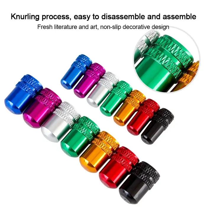 Bouchon de Valve de vélo en alliage d'aluminium, 2 pièces, Presta/Schrader, capuchon de Valve de pne