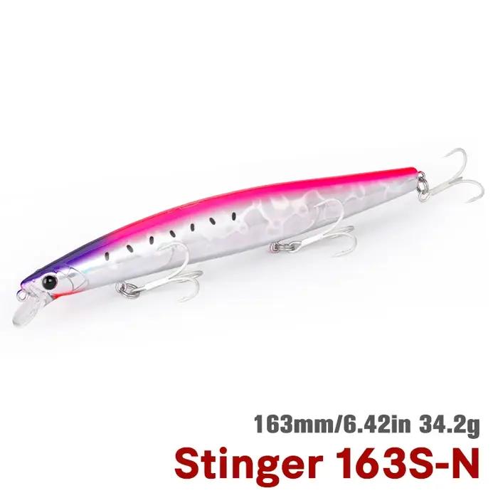 TSURINOYA STINGER 163S Ultra longue coulée coulant méné d'eau salée 163mm 34.2g leurre de pêche en mer artificiel grands appâts durs