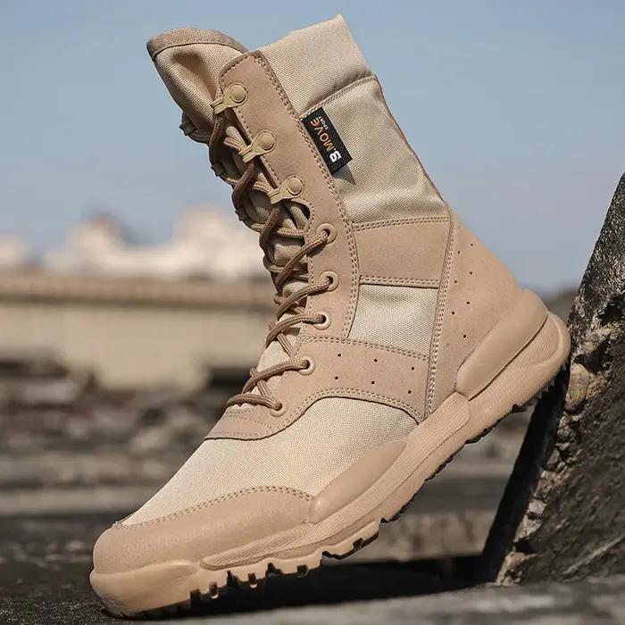 Bottes de randonnée dans le désert respirantes pour hommes, chaussures montantes, escalade en plein