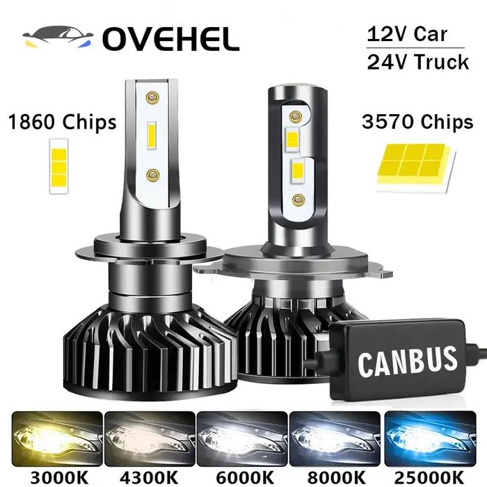 36000LM 130W 4300K 6000K 8000K HB3 HB4 9005 9006 H1 H3 H8 H9 H11 ampoule Canbus EMC H7 H4 Led12V pha