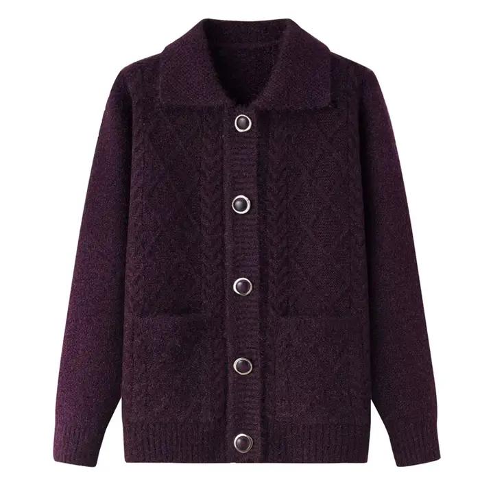 Fdfklak coréen moyen-âge personnes âgées mère automne hiver manteaux vêtements de grand-mère épaissi
