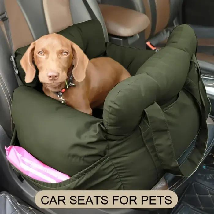 Siège auto pour chien avec ceinture de sécurité – Lit de voiture antidérapant pour petits chiens