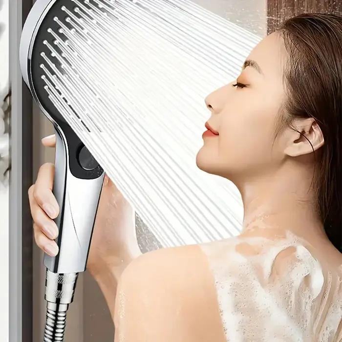 Pomme de douche haute pression trois vitesses grand panneau puissante universelle salle de bain set combinaison