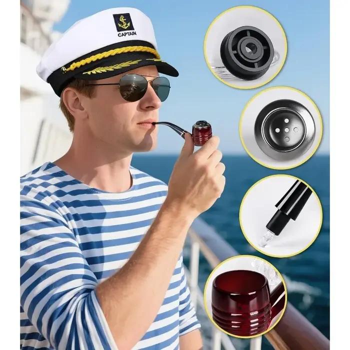 Chapeau de marin pour adultes – Accessoire de costume de capitaine pour hommes et femmes