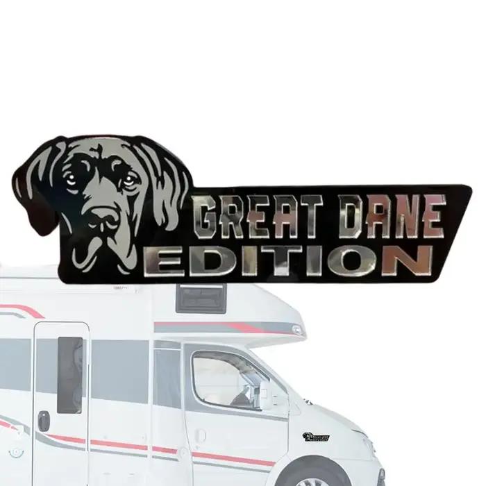 Autocollant d'insigne de voiture de chien acrylique 3D