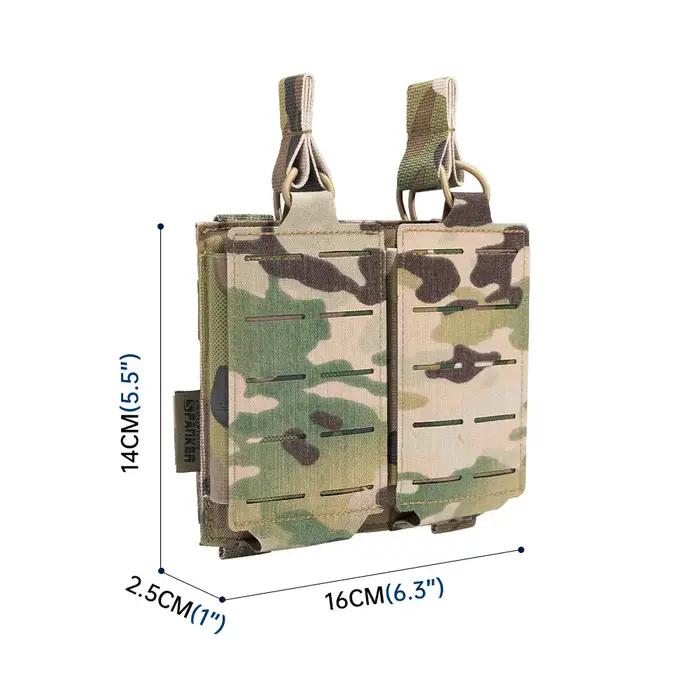 Pochette tactique Molle Double pochette pour magazines pochettes magnétiques Double couche support de cartouche universel pour M4 M14 M16 AK AR