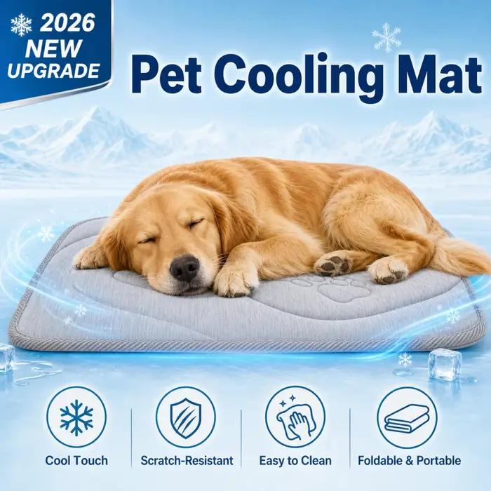 Nouveau Tapis Rafraîchissant Réversible 2026 pour Petits Chiens 24"x18" — Épais et Durable, Orthopédique, Respirant, Maille 3D, Sensation de Fraîcheur