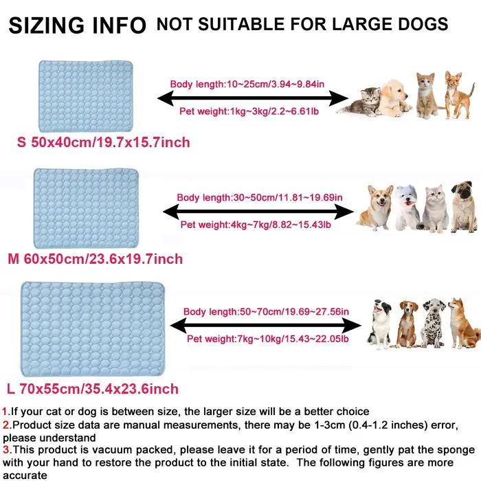 Tapis rafraîchissant pour chiens de petite et moyenne taille