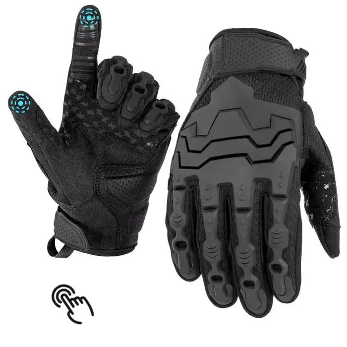 Gants tactiques cinq doigts compatibles écran tactile protection anti-choc anti-dérapage combat