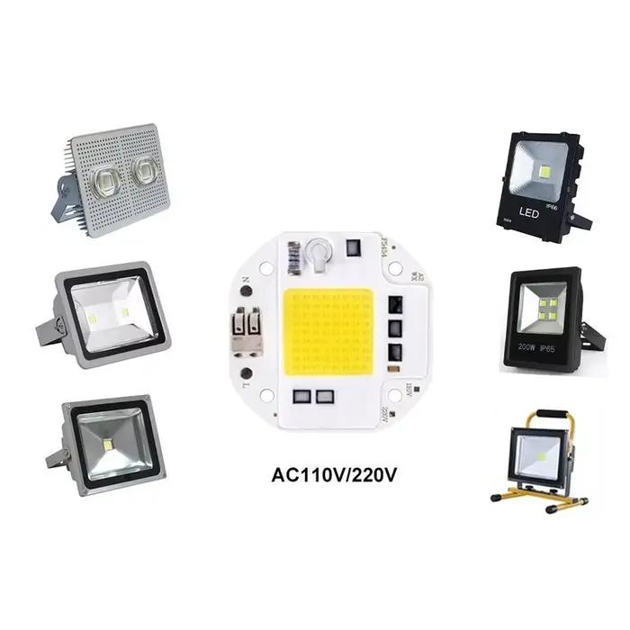 Puce LED COB 50W 70W 100W sans soudure pour projecteur projecteur 220V 110V perles de lumière LED in