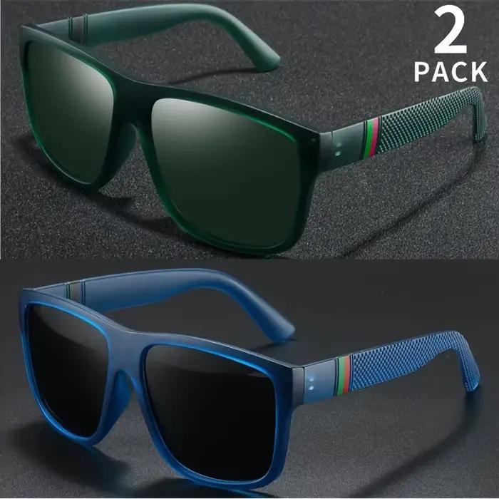 Lunettes soleil polarisées 1 2 pièces marque designer vintage homme mode conduite eyewear