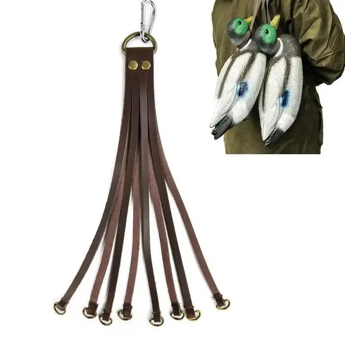 Porte-gibier en cuir durable GUGULUZA pour canards et oies - Support pour leurres de chasse rembourrés