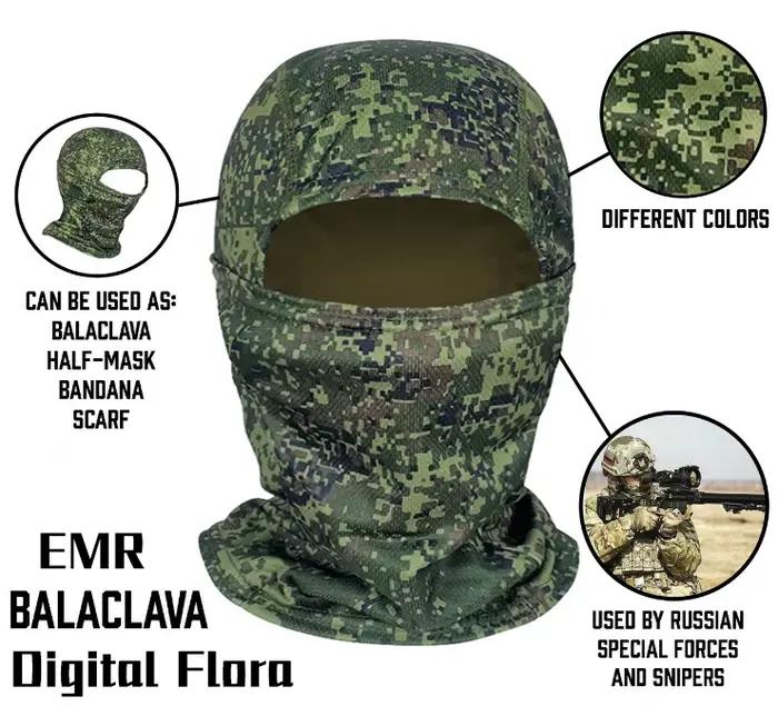 Cagoule complète camouflage VDV Petit Homme Vert - Respirante et séchage rapide pour chasse