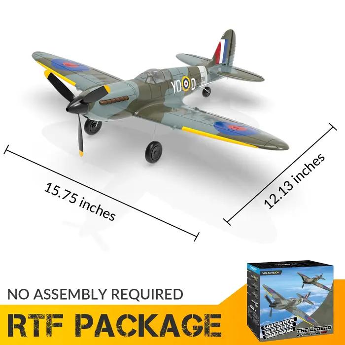 Nouveau Spitfire RC avion 2.4G 4CH 6 axes EPP 400mm envergure RC chasseur avec stabilisateur Xpilot une clé voltige RTF