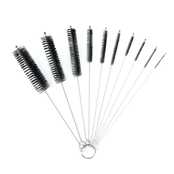 Ensemble de 10 brosses à cheveux souples en acier inoxydable
