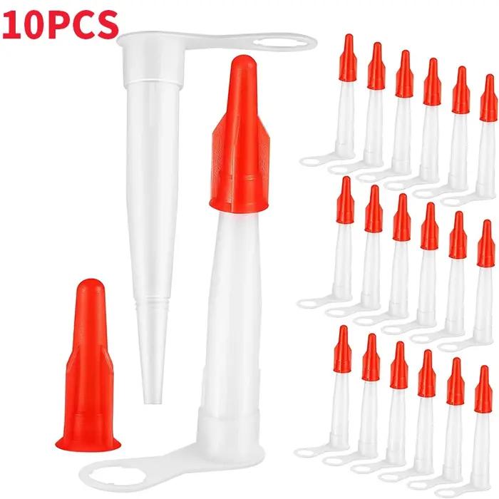Buses de rechange pour pistolet à calfeutrage, cartouche de mastic en Silicone, buses de rechange, c
