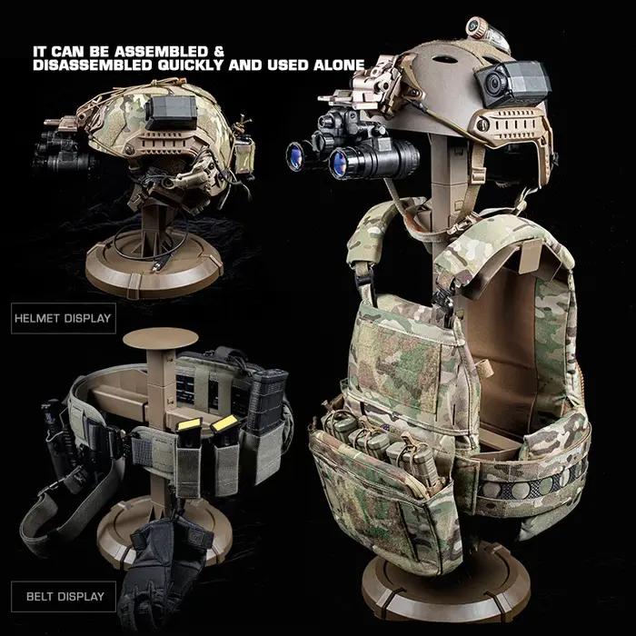 Support de présentation tactique robuste pour gilet pare-balles, casque rapide, porte-plaques, ceinture MOLLE, adaptable aux quatre saisons, pour chasseurs et boutiques