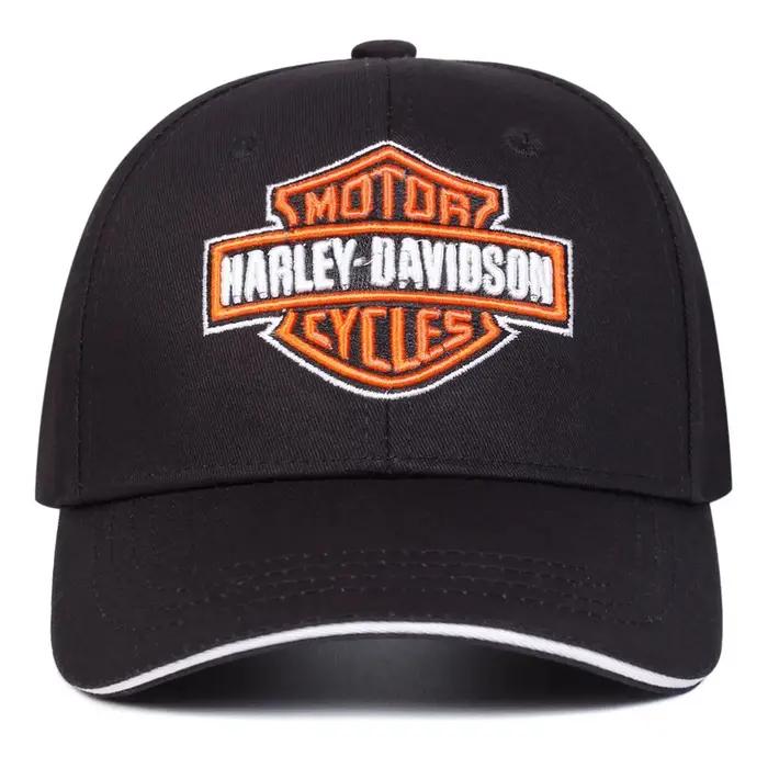 Casquette de baseball tendance pour moto Harley Davidson, brodée, pour équipe de course, sport en pl