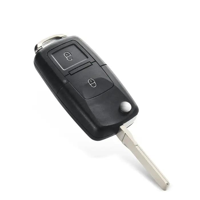 KEYYOU 10 pièces 2/3BNT télécommande rabat pliant voiture clé coque pour VW Volkswagen Golf 4 5 Pass