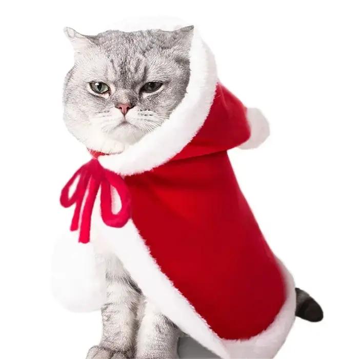 Costume drôle de père Noël pour chiens et chats