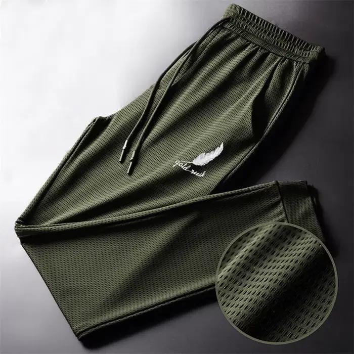 Pantalon sport chasse homme respirant séchage rapide randonnée jogging gym cheville ajustable léger workout