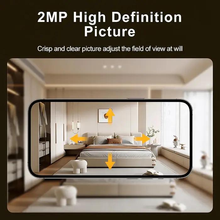 Caméra de sécurité intérieure WiFi 2MP HD avec vision nocturne pour surveillance bébé et CCTV sans fil