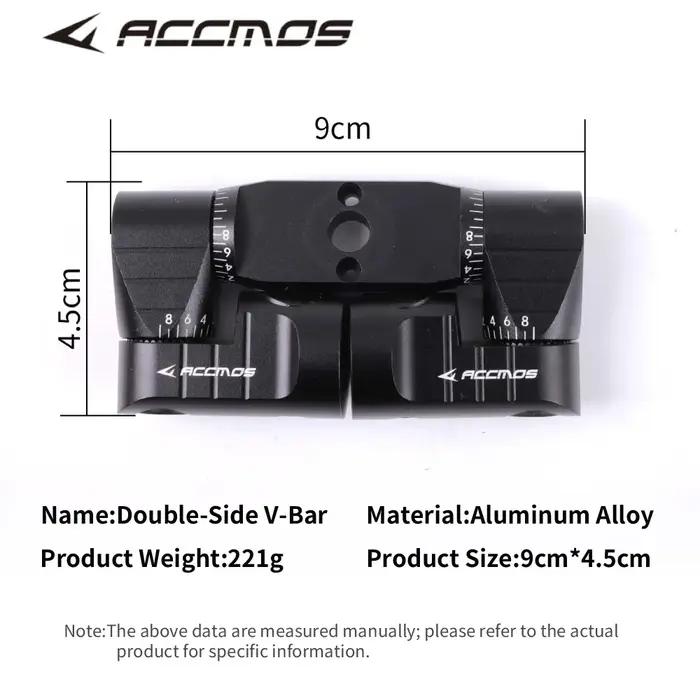 Stabilisateur de Tir à l'Arc Barre en V avec Angle Réglable Support Double Face Accessoire de Tir en Alliage d'Aluminium Occasions Spéciales Archery Competitions Gifts