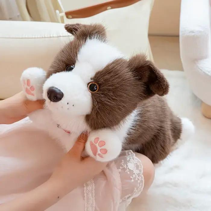 Jouets en peluche Border Collie unisexe elfe doux 4 couleurs 40/50cm pour enfants imagination et émotions