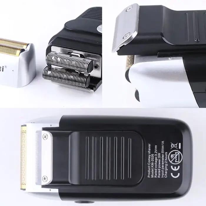 Jeu de feuilles de rechange professionnelles et lames de coupe adaptées au rasoir électrique Kemei 2
