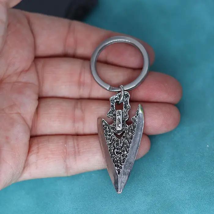 Porte-clés pendentif acier inoxydable style punk flèche indienne poignard viking bijou amulette cadeau occasion spéciale