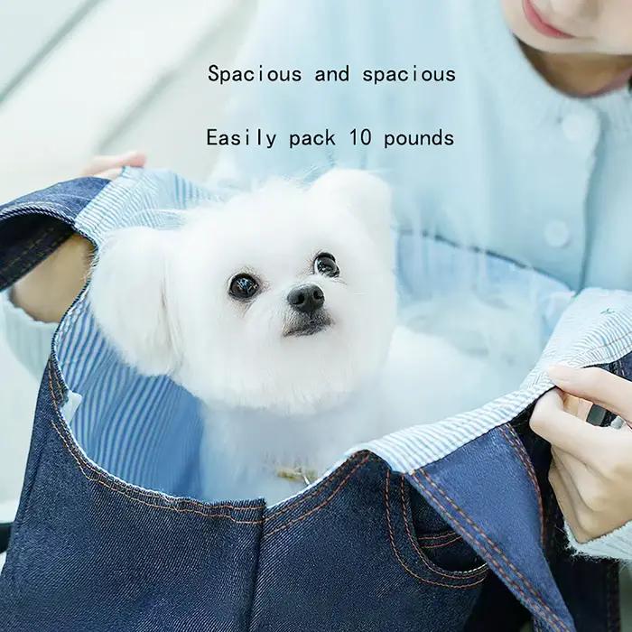 Sac de transport pour chien et chat, style cowboy, sac à bandoulière, sac à main, pour animaux de compagnie (Teddy, chat, panda), design ouvert, pour l'extérieur