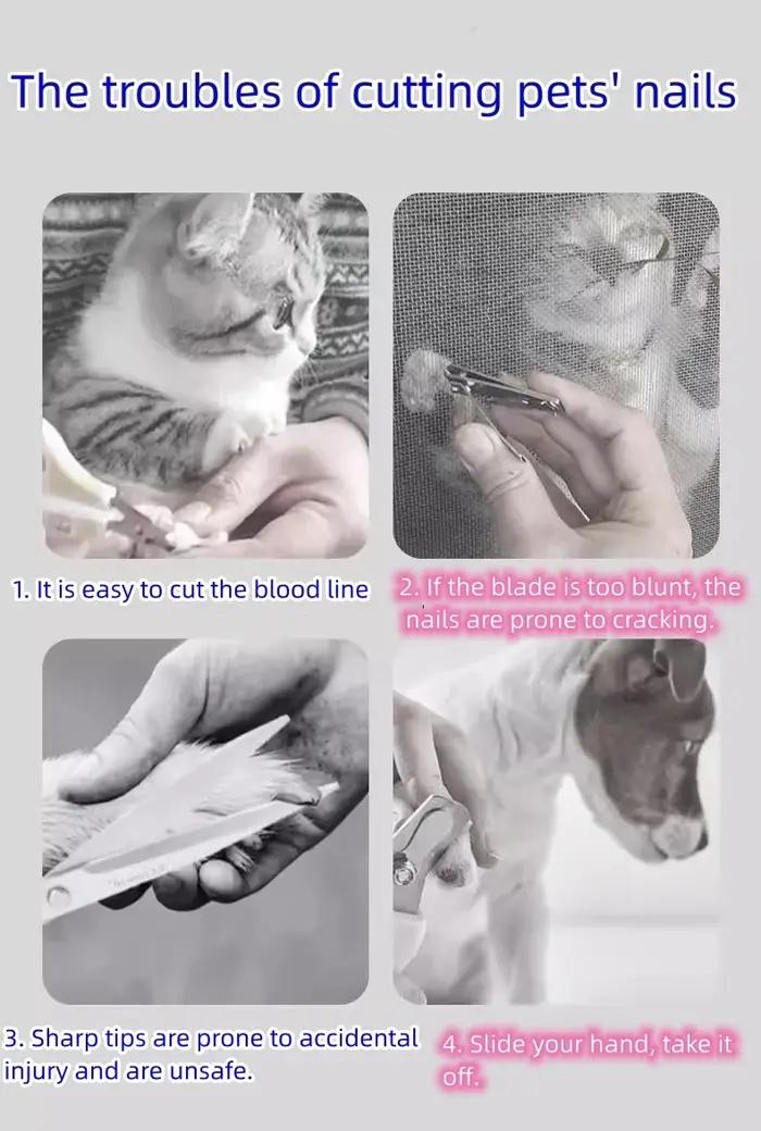 Coupe-ongles professionnel pour chat avec double trou