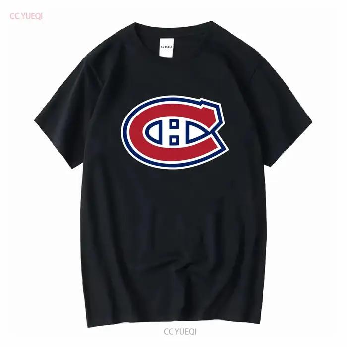 T-shirt unisexe respirant et extensible avec logo des Canadiens de Montréal, style vintage américain, légèrement délavé, polyvalent et amusant