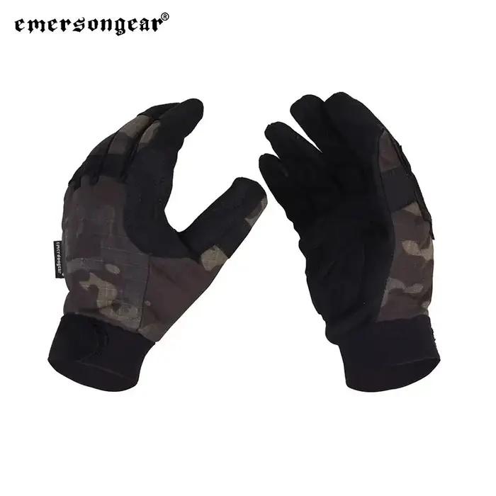 Gants camouflage légers EmersonGear EM8726 chasse airsoft combat tactique protection mains camping