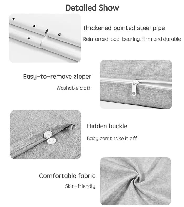 Barrière de lit pour enfant en lin élégante sécurité bébé nouveau-né chambre occasion spéciale cadeau