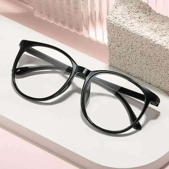 KLASSNUM femmes Anti-lumière bleue lunettes surdimensionné carré Ultra-léger Transparent