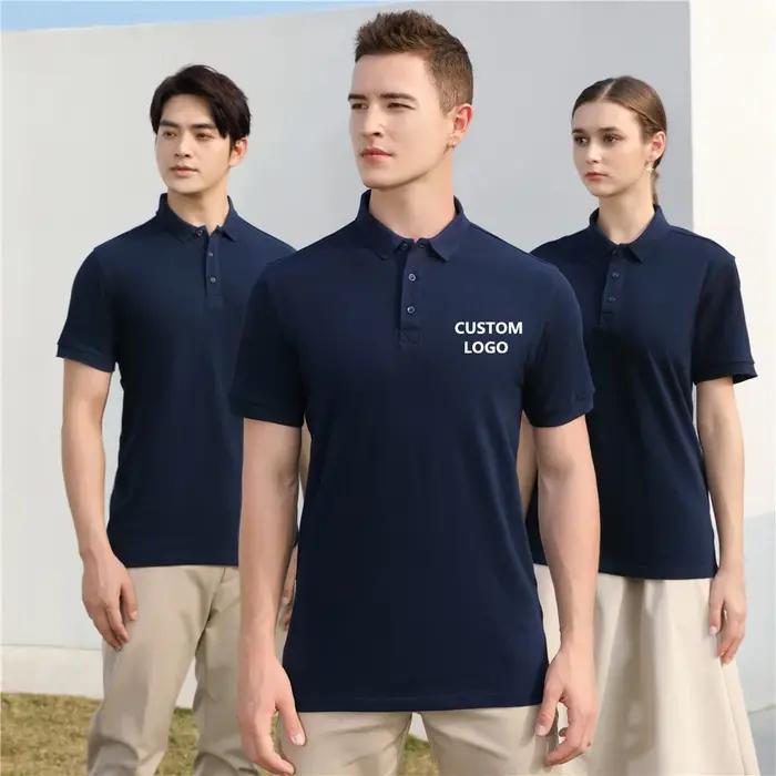 Polos personnalisables en coton 100% pour hommes, hauts de qualité avec logo personnalisable, style décontracté pour diverses occasions