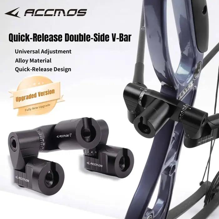 Stabilisateur de Tir à l'Arc Barre en V avec Angle Réglable Support Double Face Accessoire de Tir en Alliage d'Aluminium Occasions Spéciales Archery Competitions Gifts
