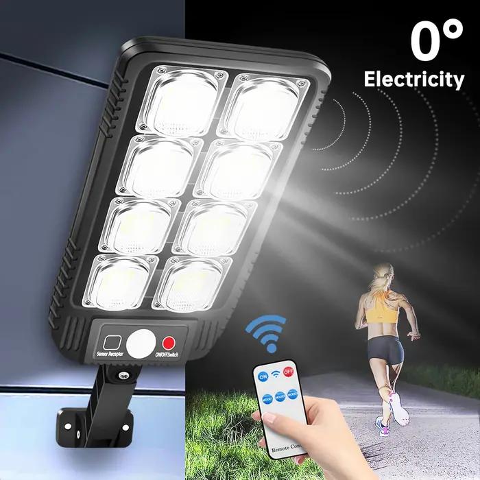 Lampadaire solaire étanche avec détecteur de mouvement, 100 LED, 200LED, IP65, extérieur, applique m