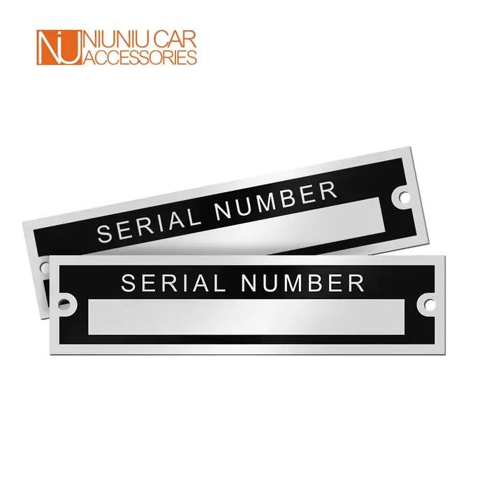 Numéro de châssis série en aluminium
